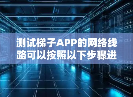 测试梯子APP的网络线路可以按照以下步骤进行